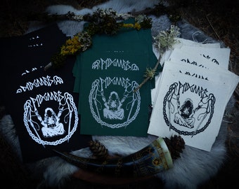 Midgaarb Logo Patch, Viking, Norse, Norns, Norse Mythology, Sewing, Goddess