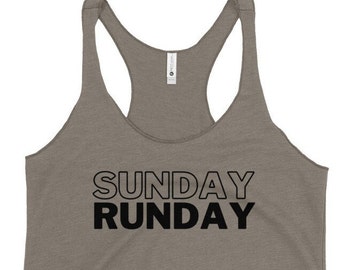 SUNDAY RUNDAY / Carrera femenina / tanque de carrera / entrenamiento de media maratón / entrenamiento de maratón / Tanque Racerback femenino