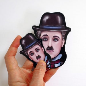 Refrigerator Magnet Silent Film Star | Iconic actor/film director-inspired magnet | Black-white movie decor 20's movie cinema theater decor