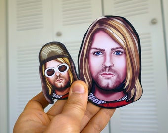 Grunge Rockstar koelkastmagneet | Iconisch eerbetoon aan zanger, decor voor Amerikaanse muzikant