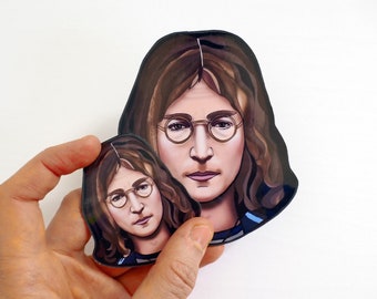 Koelkastmagneet Peaceful Dreamer | Iconische op Engelse muzikant/zanger geïnspireerde magneet | Hippietijdperk |  Muziekdecor uit de jaren 60 | Woodstock-merchandise