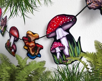 Paddenstoelenslinger: feestdecor betoverd bos