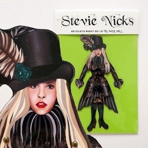 Articulated Magnet Doll Rock Goddess | Iconic rockstar-inspired refrigerator magnet | Music-themed home decor | Music lover room decor | 70s