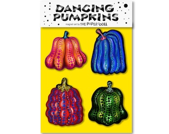 Dansende pompoenen magneetset Kusama Inspired