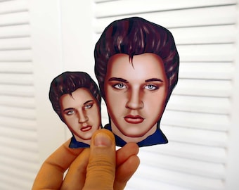 Rock-'n-roll-legende koelkastmagneet | Iconische Singer Resin Art (2,5 of 4 inch)