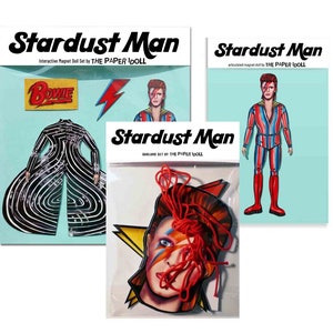 Stardust Man magnet set fan pack | Iconic British Rockstar-inspired refrigerator magnet | Music-themed home decor | Music lover room decor.