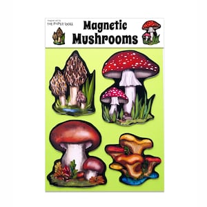 Mushroom Magnet Set: Witchcraft Fairy Forest Decor