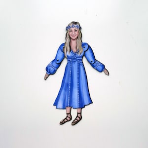 Person | Custom Paper Doll Magnetisiertes Porträt | Mini-Du Puppen | personalisiertes Geschenk | Geburtstag, Jahrestag, Hochzeit..