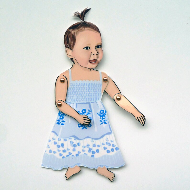 Toddler Custom Movable Paper Doll Miniyou Dolls Etsy