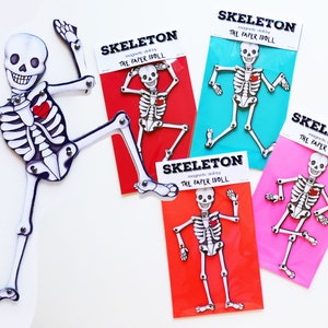 Articulated Magnet Skeleton | Halloween party decor | Skeleton Halloween | Skull magnet | Skeleton poseale doll.