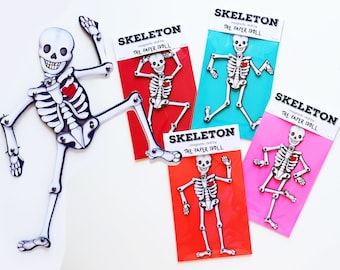 Esqueleto articulado con imán: Muñeca articulada de Halloween