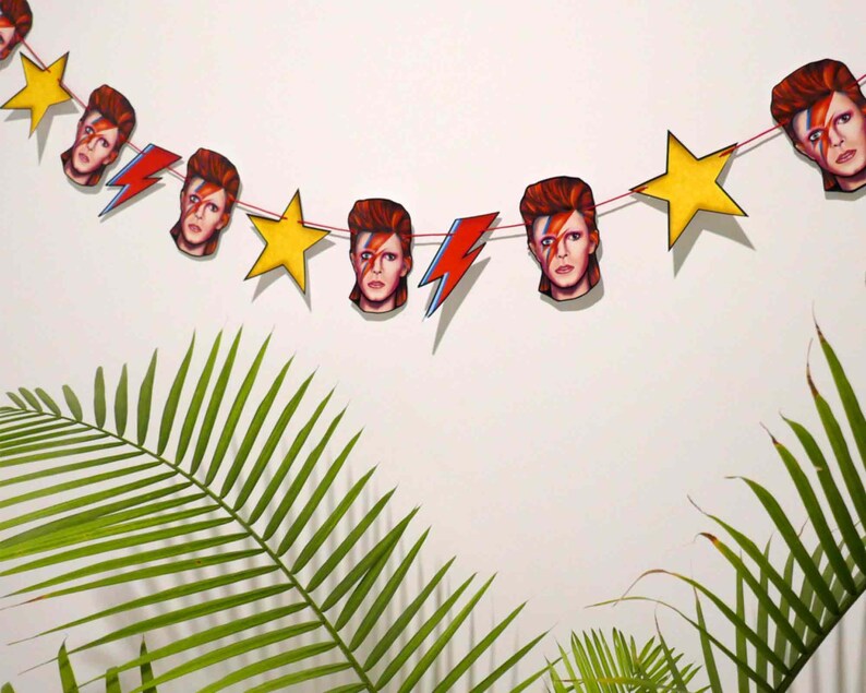 David Bowie Bunting Ziggy Garland David Bowie Gift Bowie Etsy
