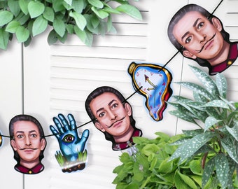 Surrealistische kunstenaar Garland | Iconisch kunstfeestdecor