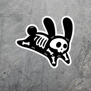 X-Ray Bunny Bones Sticker, Funny Decal, Laptop Sticker, Tumbler Sticker, Water Bottle Decal