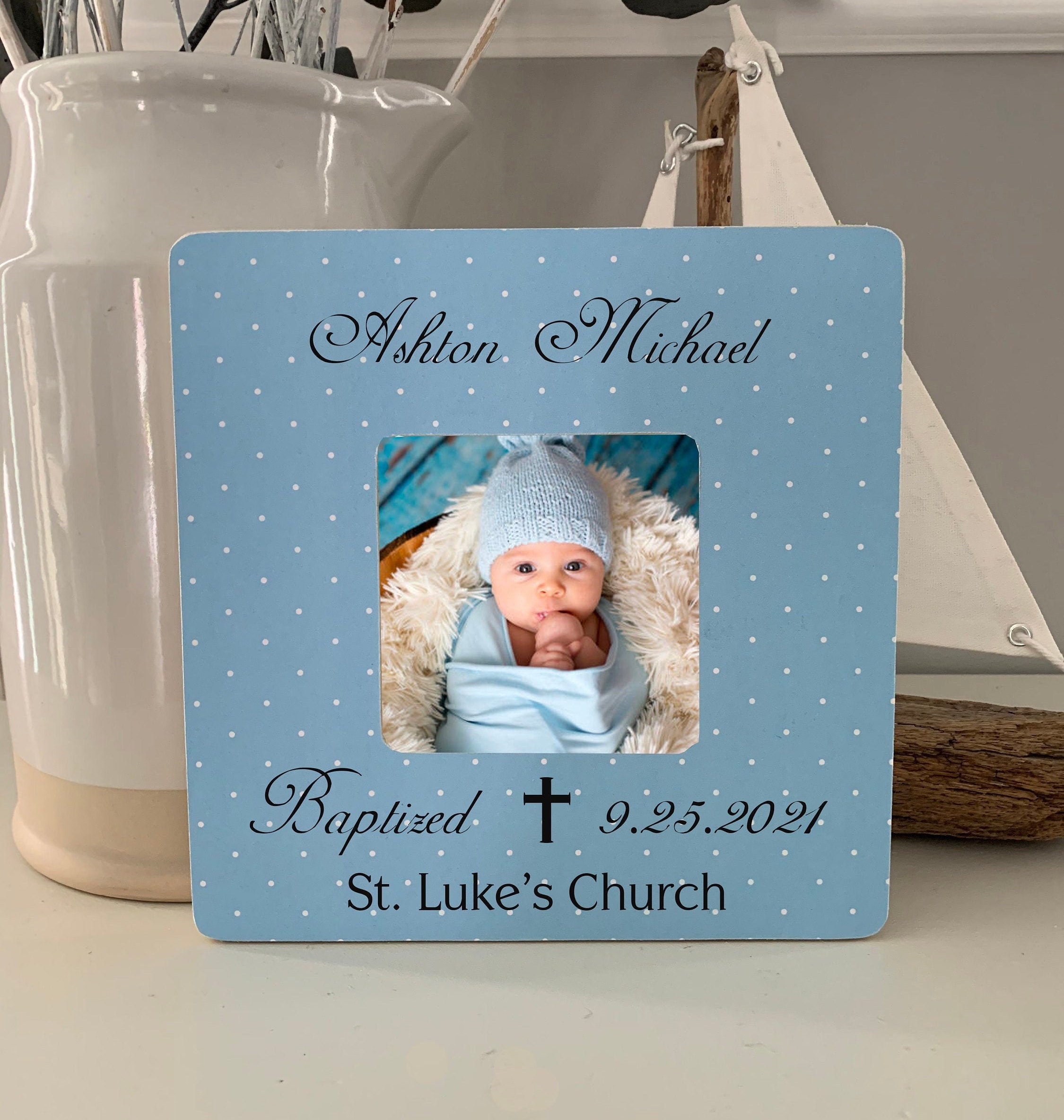 Personalized Baptism Frame Dedication Baptism Gift Etsy España