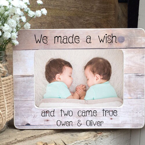 TWIN Sister Gift Personalized Picture Frame Quote Frame Etsy