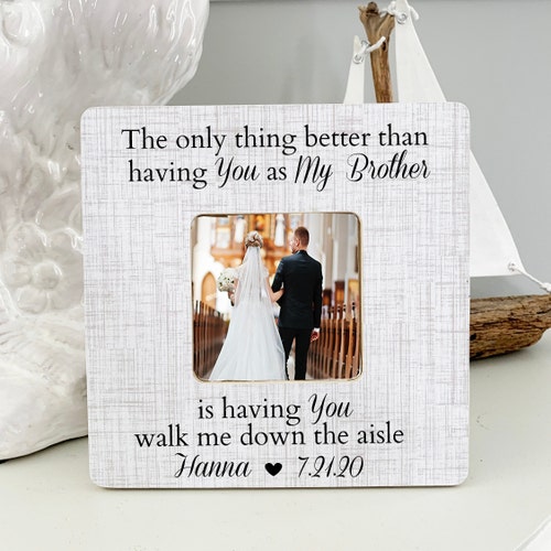 Personalized Picture Frame Gift for Brother of the Bride Will Etsy