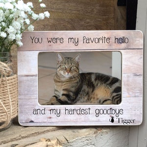 Personalized Pet Loss Frame / Cat Memorial Frame / Pet Loss / Personalized Frame