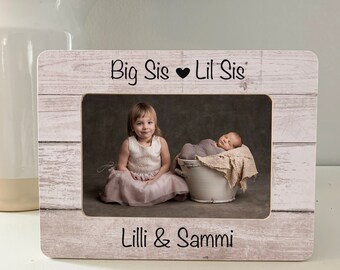 Personalized Sister Gift || Big Sister  Frame ||  Big Sis Lil SIsPersonalized Picture Frame ||