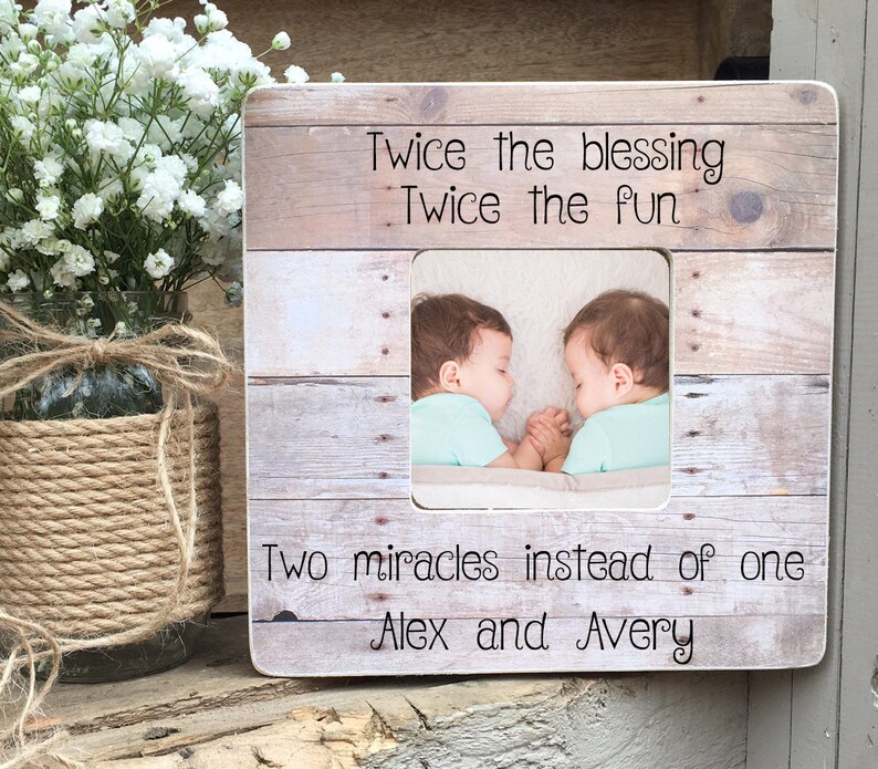 Personalized Twins Picture Frame Twin Gift Twin Girls Twin Etsy