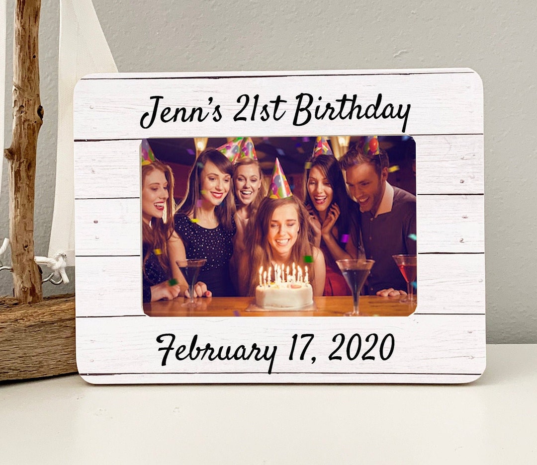 Birthday Frame Personalized Birthday Frame 21st Birthday Etsy