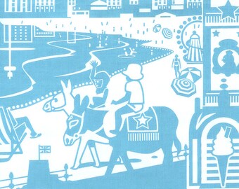 1 Weymouth  tea towel inspired by the Dorset seaside town. 100% cotton, duck egg, with hanging hook