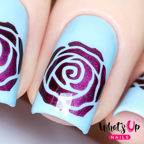 Rose Petals Stencils for Nails Valentine's Day Nail - Etsy Rose Petals Stencils for Nails Valentine's Day Nail - Etsy