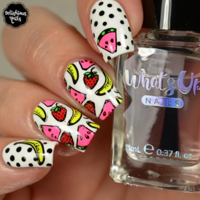 B029 Picnic in the Park Stamping Plate For Stamped Nail Art image 9