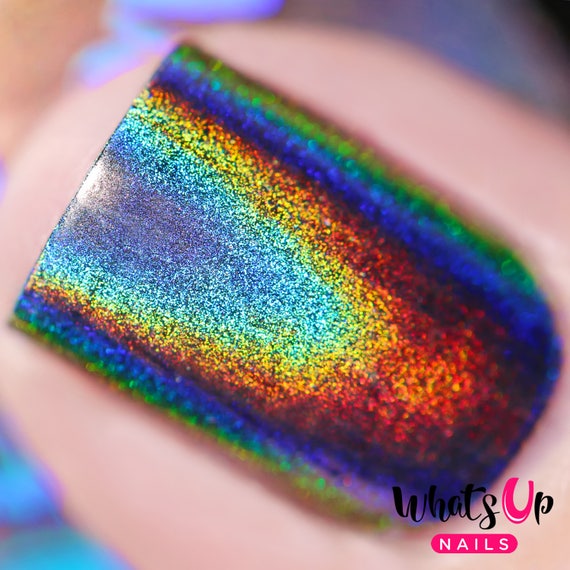 Holographic Nail Chrome Rainbow Powder Unicorn Pot Shiny DIY Pigment Nails  15μm