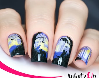 Whats Up Nails - P101 Night Hunter Naklejki wodne Sliders do zdobienia paznokci