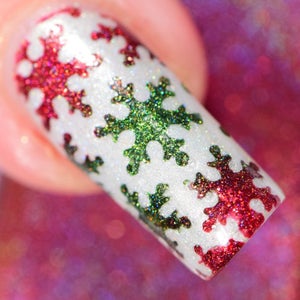 Snowfall Stencils for Nails, Christmas Nail Stickers, Nail Art, Nail ...