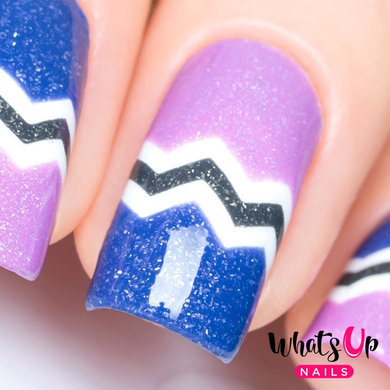 Zig Zag Nails Etsy