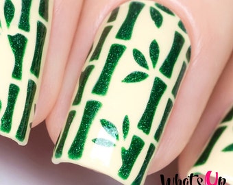 Bamboo Stencils for Nails, Nail Stickers, Nail Art, Nail Vinyls