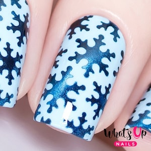 Whats Up Nails - Snowfall Stencils for Nails, Christmas Nail Stickers, Nail Art, Nail Vinyls