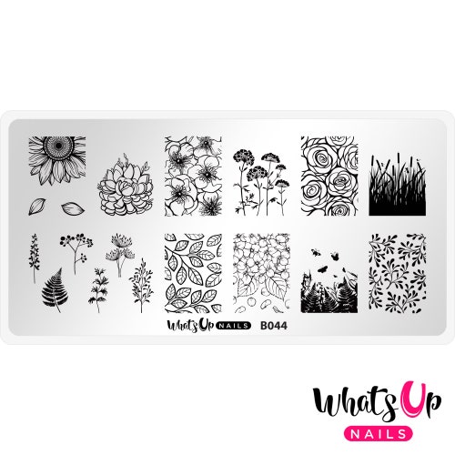 A021 Leaf Pile Stamping Plate for Stamped Nail Art Design Etsy
