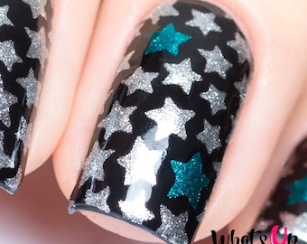 Stars Stencils for Nails, Galaxy Nail Stickers, Nail Art, Nail Vinyls