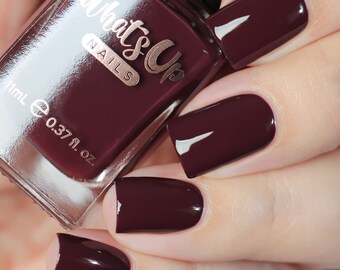Whats Up Nails - Tasting Trip Regular Polish (Dark Burgundy Brown Creme), Nagellack für die Nailart