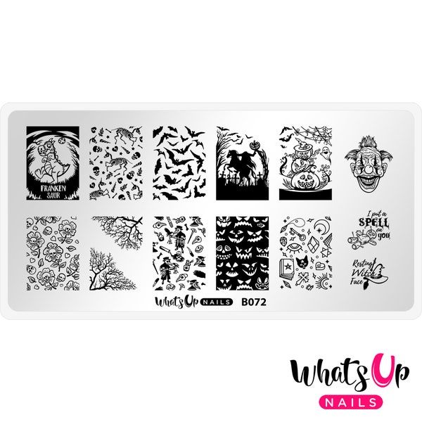 B072 No Clowning Around Stamping Plate For Stamped Nail Art Design