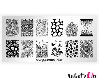 Whats Up Nails - B017 Spring Elation Stamping Plate For Stamped Nail Art Design