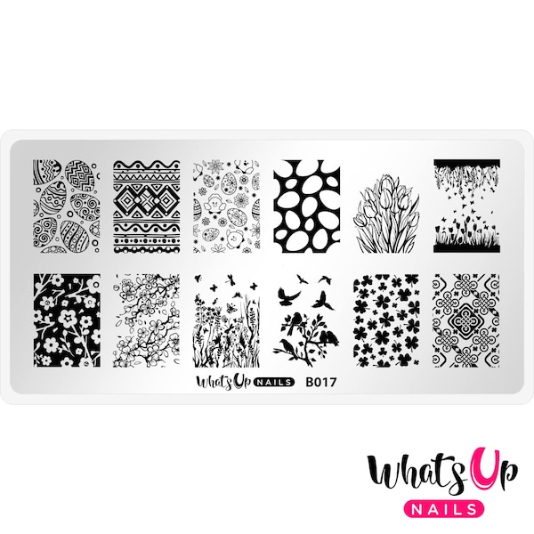 B017 Spring Elation Stamping Plate For Stamped Nail Art Design