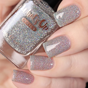Whats Up Nails - The Glint Life Regular Polish (Flash Reflective Holo Glitter & Holo Flakies), Nail Polish for Nail Art