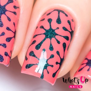 Whats Up Nails - Splatters Stencils for Nails, Nail Stickers, Nail Art, Nail Vinyls