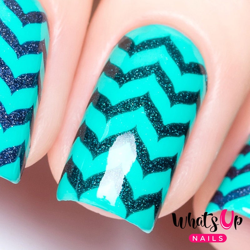 Zig Zag Nails Etsy