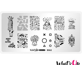 B062 Never Lose Control Stamping Plate For Stamped Nail Art Design