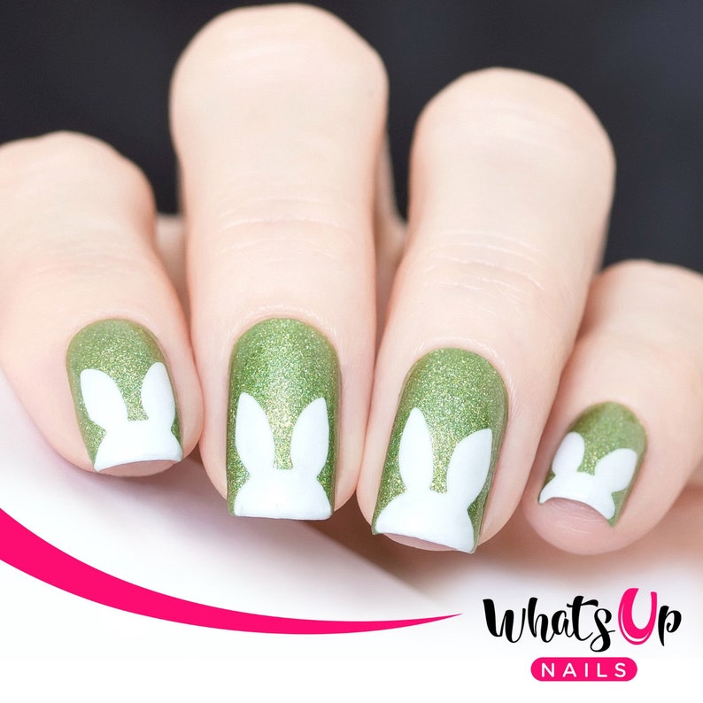 Rabbit Ears Stencils for Nails Easter Nail Stickers Nail Etsy