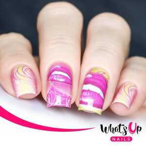 Whats Up Nails - P069 Gimmie a Kiss Water Decals Sliders for Nail Art Design