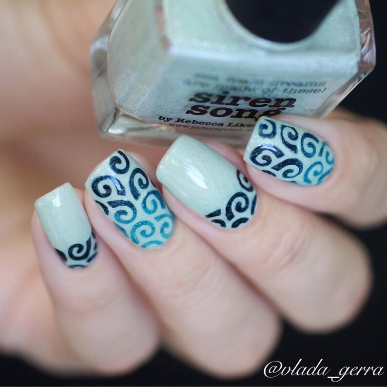 Swirls Pattern Stencils for Nails Nail Stickers Nail Art | Etsy