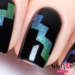 Whats Up Nails - Wide Zig Zag Tape for Nail Art, Chevron Stickers for Nails, Nail Vinyls