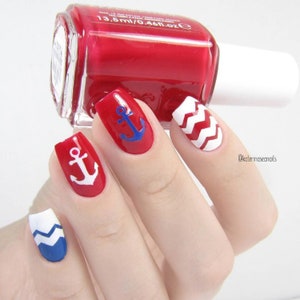 Anchor Stickers for Nails, Nail Stencils, Nautical Nails, Nail Art ...