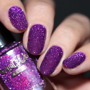 Whats Up Nails - Plumingo Party Regular Polish (Maroon with Duochrome Shimmer and Purple Flash Reflective Glitter), Nail Polish for Nail Art